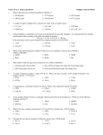 Chem 171-2-3: Final Exam Review Multiple Choice Problems 1