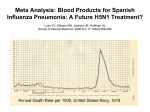 Meta Analysis: Blood Products for Spanish Influenza Pneumonia: A