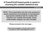 Finding the statistical test necessary for your scientific research