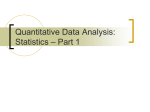 Introduction to Statistics