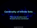 Cardinality of infinite sets