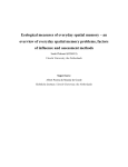 Master thesis: Ecological measures of spatial memory