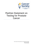 Position Statement on Testing for Prostate Cancer