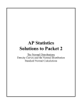 AP Statistics Solutions to Packet 2