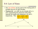 8-6 Law of Sines - Ms. Fowls` Math Classes