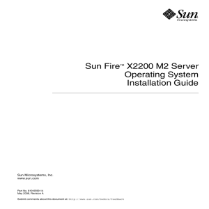 Sun Fire X2200 M2 Server Operating System Installation Guide