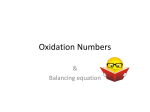 Oxidation Numbers - Spanish Point Chemistry