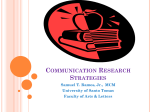 Communication Research Strategies