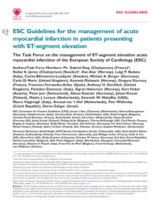 ESC Guidelines for the management of acute myocardial infarction