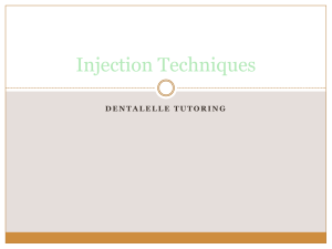 Injection Techniques - Dentalelle Tutoring