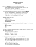 Practice Test/Quiz Questions – Chapter 1, 2, 3 Chemical Foundations