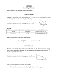 Math 1312 Section 5.5 Special Right Triangles Note: Triangles in