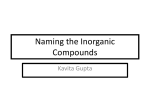 Naming Compounds aka Nomenclature - mvhs