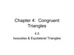 Chapter 4: Congruent Triangles