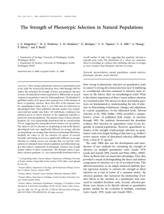 The Strength of Phenotypic Selection in Natural