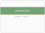 Stoichiometry - Orangefield ISD