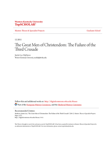 The Great Men of Christendom: The Failure of the Third Crusade