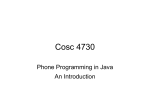 Phones Programming in Java