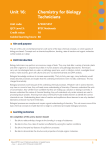 Unit 16: Chemistry for Biology Technicians