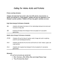 Coding for Amino Acids and Proteins