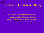 4.8 Exponential Growth and Decay