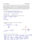 9.1 Assignment AP Statistics