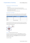 Prior knowledge catch-up student sheet for Chapter 3 Quantitative
