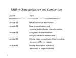 UNIT-4 Characterization and Comparison