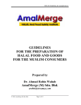 guidelines for the preparation of halal food and goods
