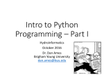 Intro to Python and PyCharm Part I