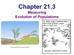 Ch21--Measuring Evolutionary Change v2015