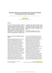 REGIONS, SPACES OF ECONOMIC PRACTICE AND DIVERSE