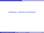 Databases - Relational Data Model