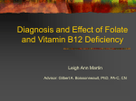 Diagnosis and Effect of Folate and Vitamin B12 Deficiency in the body