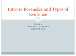Intro to Forensics and Types of Evidence