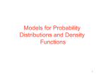 Models for Probability Distributions and Density Functions