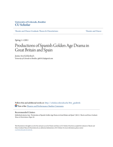 Productions of Spanish Golden Age Drama in Great