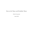 Notes on Set Theory and Probability Theory