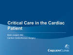 Critical Care in the Cardiac Patient