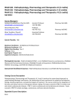 PHAR 550 - Pathophysiology, Pharmacology and Therapeut