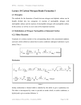 Lecture 10 Carbon-Nitrogen Bonds Formation I