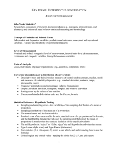 Key Terms - The Joy of Stats