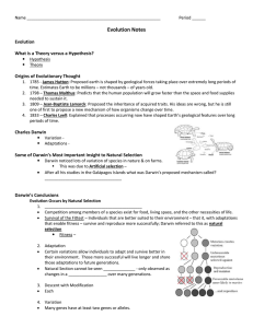 Evolution Notes Outline