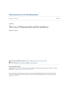 The Law of Hammurabi and Its Audience
