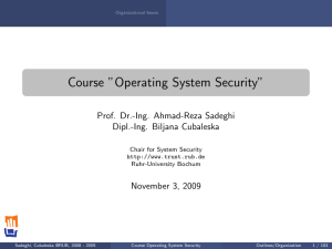 Course ”Operating System Security”