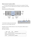 Bipolar Junction Transistors (BTTs)