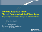 Symposium on Environment and Engagement of the Private