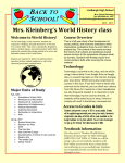 Mrs. Kleinberg`s World History class