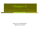 Chapter 3: Expanding Verb Phrases