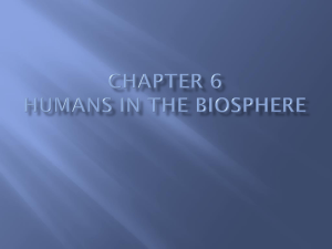 Chapter 6 Humans in the Biosphere